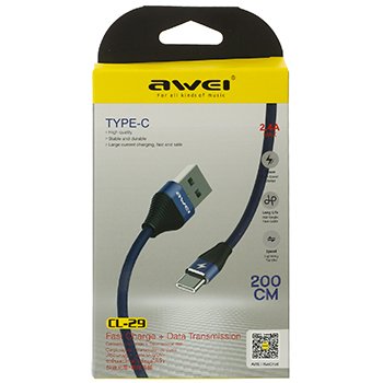 Type-C кабель Awei CL-29 для Android синий оптом